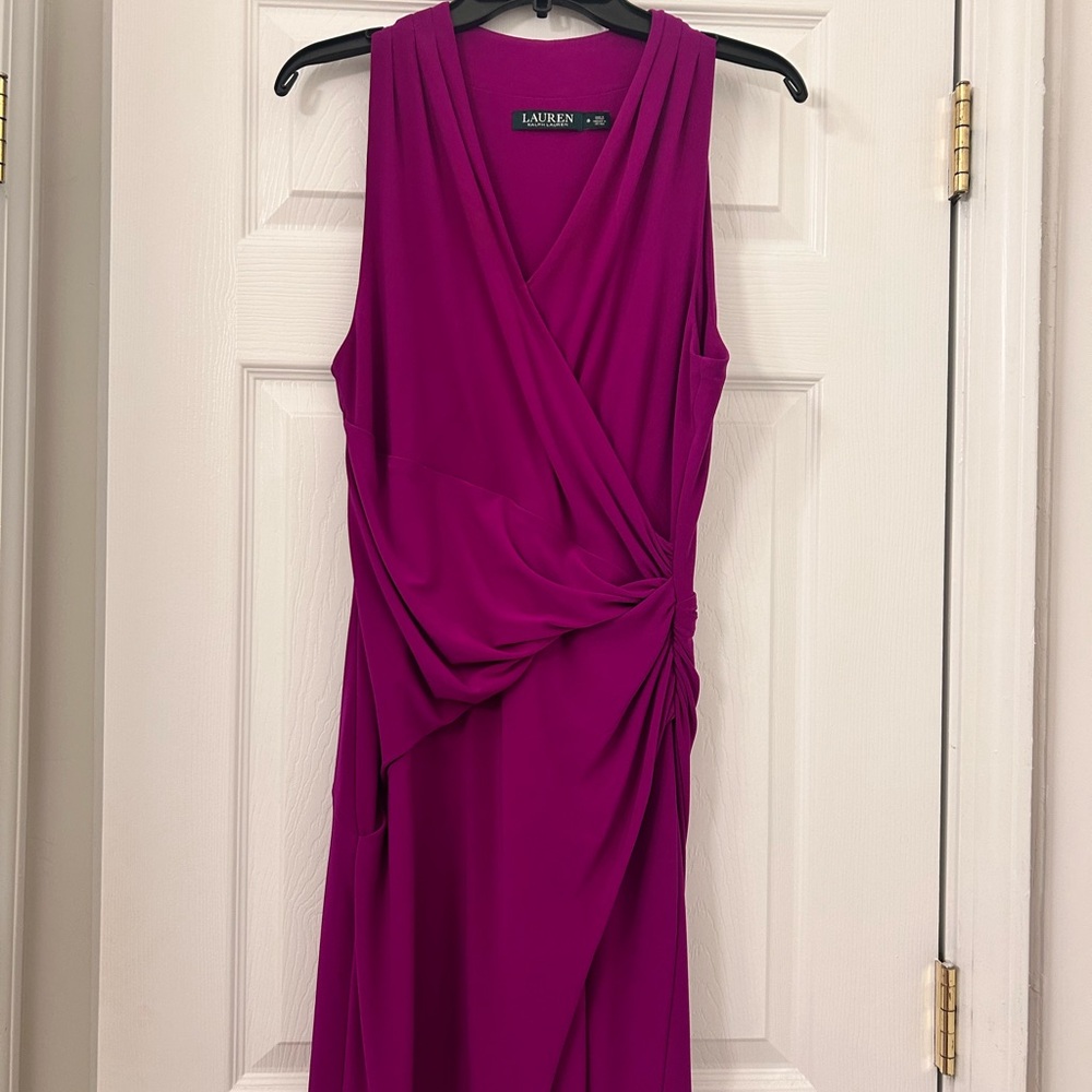 Ralph Lauren Women's Fuchsia Midi Dress
